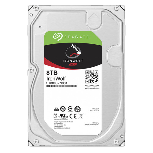 фото Жесткий диск seagate ironwolf st8000vn004, 8тб, hdd, sata iii, 3.5"