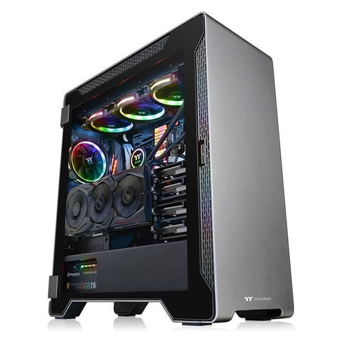 

Корпус ATX Thermaltake A500 TG, Midi-Tower, без БП, серый и черный [ca-1l3-00m9wn-00], Серый/черный, A500 TG