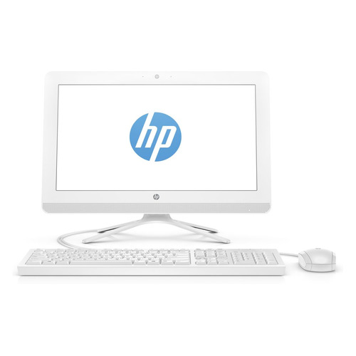 фото Моноблок hp 20-c430ur, 19.5", amd a4 9125, 4гб, 500гб, amd radeon r3, free dos 2.0, белый [7jt08ea]