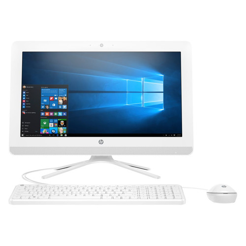 фото Моноблок hp 20-c435ur, 19.5", intel core i3 7130u, 8гб, 1000гб, intel hd graphics 620, windows 10, белый [7jt09ea]