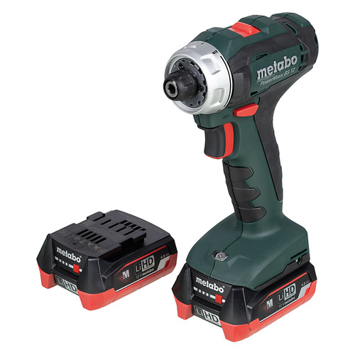 фото Дрель-шуруповерт metabo powermaxx bs 12, 4ач, с двумя аккумуляторами [601036800]