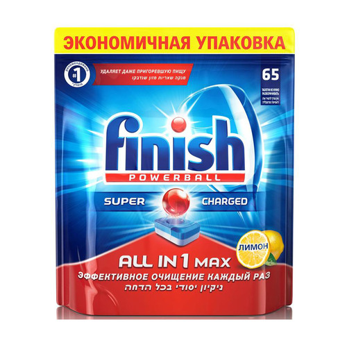 

Таблетки FINISH All in One Max для посудомоечных машин, 65шт, Max