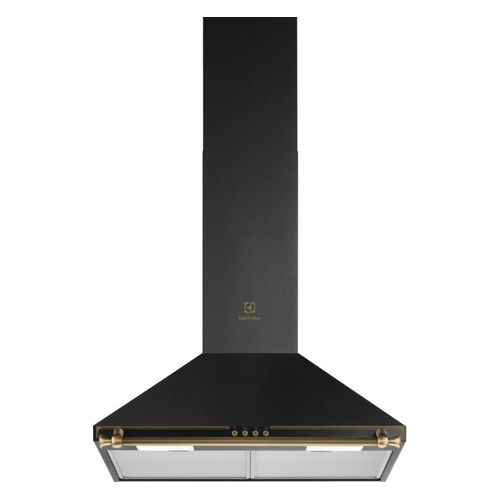 

Вытяжка каминная Electrolux EFC226R, черный/золотистый, кнопочное управление, EFC226R