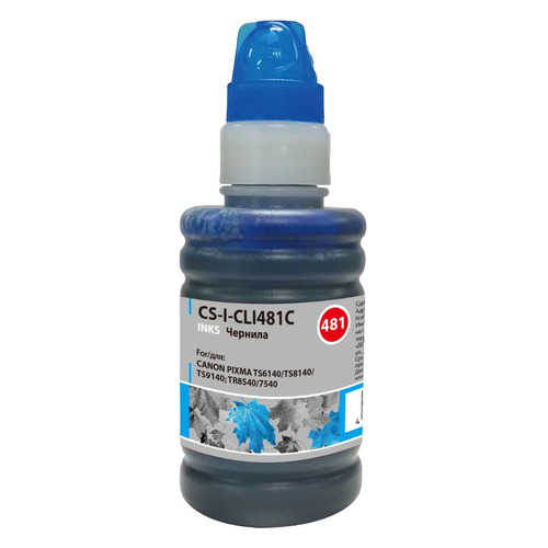 

Чернила Cactus CS-I-CLI481C, для Canon, 100мл, голубой, CS-I-CLI481C