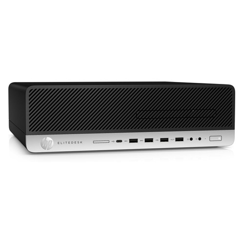 фото Компьютер hp elitedesk 800 g5, intel core i5 9500, ddr3 8гб, 256гб(ssd), intel uhd graphics 630, dvd-rw, cr, windows 10 professional, черный [7pf02ea]