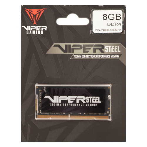 

Модуль памяти Patriot Viper Steel PVS48G300C8S DDR4 - 8ГБ 3000, SO-DIMM, Ret, PVS48G300C8S