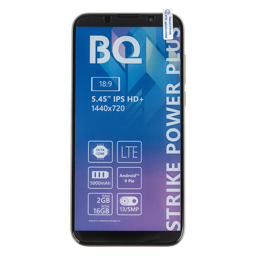

Смартфон BQ Strike Power Plus 16Gb, 5535L, золотистый