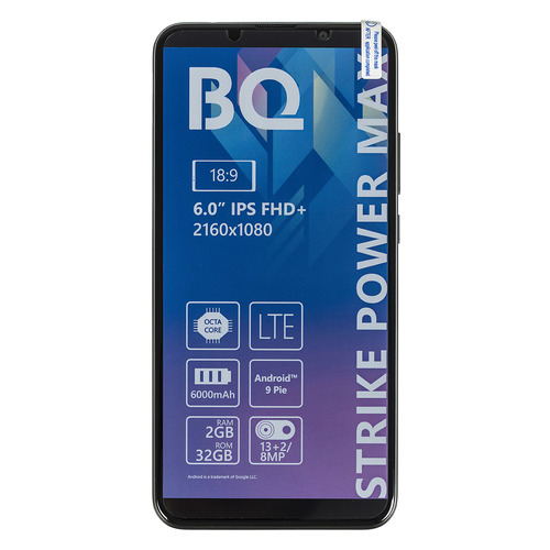 

Смартфон BQ Strike Power Max 32Gb, 6035L, черный