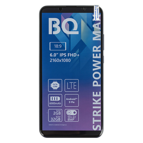 фото Смартфон bq strike power max 32gb, 6035l, синий