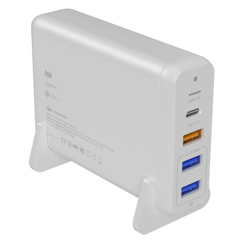 фото Настольное зарядное устройство vipe, 3 usb + usb type-c, 3a, белый noname