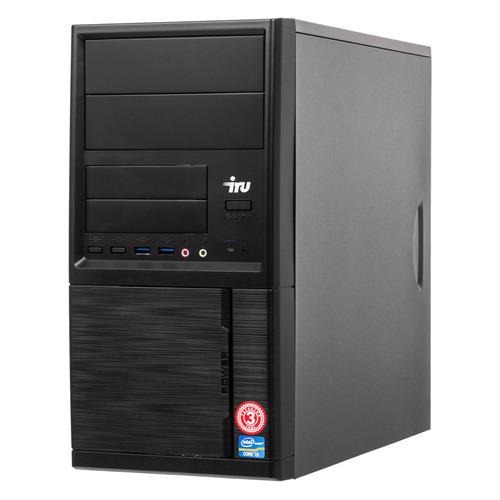 фото Компьютер iru office 313, intel core i3 8100, ddr4 4гб, 240гб(ssd), intel uhd graphics 630, windows 10 professional, черный [1175735]