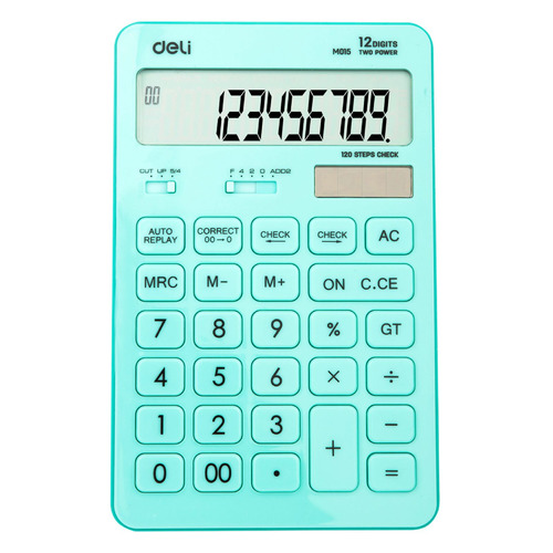 

Калькулятор Deli Touch, EM01531, 12-разрядный, голубой, EM01531