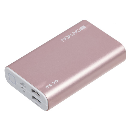 фото Внешний аккумулятор (power bank) canyon cnd-tpbqc10rg, 10000мaч, розовый [h2cndtpbqc10rg]