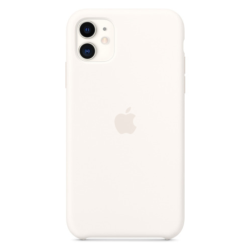 Чехол (клип-кейс) APPLE Silicone Case, для Apple iPhone 11, белый [mwvx2zm/a]