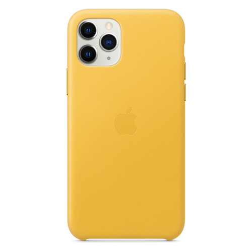 фото Чехол (клип-кейс) apple leather case, для apple iphone 11 pro, желтый [mwya2zm/a]