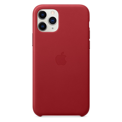 фото Чехол (клип-кейс) apple leather case, для apple iphone 11 pro, красный [mwyf2zm/a]