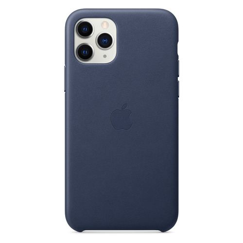фото Чехол (клип-кейс) apple leather case, для apple iphone 11 pro, синий [mwyg2zm/a]