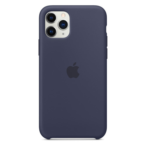 фото Чехол (клип-кейс) apple silicone case, для apple iphone 11 pro, темно-синий [mwyj2zm/a]