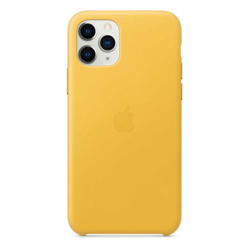 Чехол (клип-кейс) APPLE Leather Case, для Apple iPhone 11 Pro Max, желтый [mx0a2zm/a]
