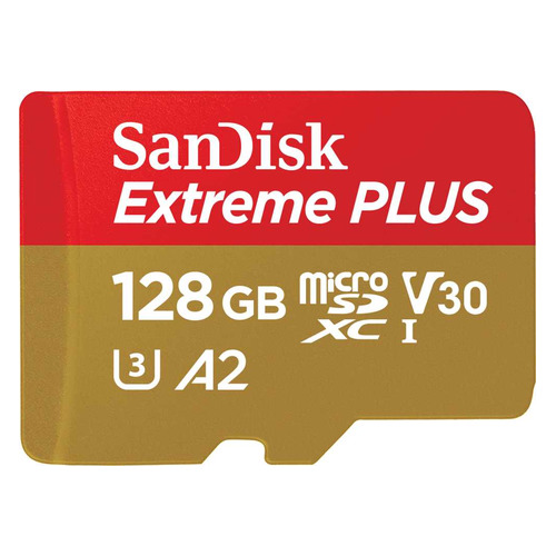 фото Карта памяти microsdxc uhs-i sandisk extreme plus 128 гб, 170 мб/с, class 10, sdsqxbz-128g-gn6ma, sd