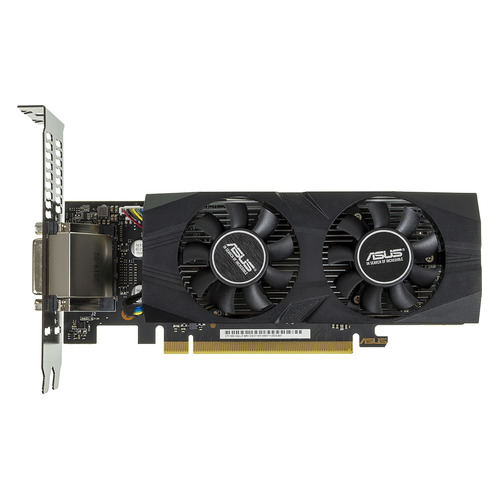 фото Видеокарта asus nvidia geforce gtx 1650, gtx1650-o4g-lp-brk, 4гб, gddr5, oc, ret