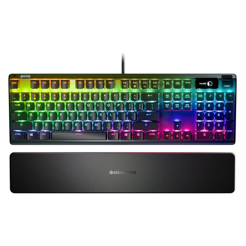 

Клавиатура SteelSeries Apex 7 Red Switch, USB, c подставкой для запястий, черный [64642], Apex 7 Red Switch