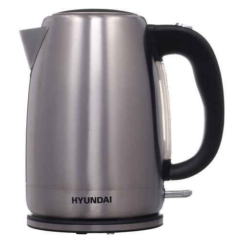 фото Чайник электрический hyundai hyk-s2030, 2200вт, серебристый матовый и черный