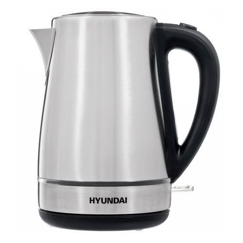 фото Чайник электрический hyundai hyk-s3020, 2200вт, серебристый матовый и черный