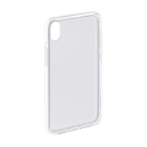 Чехол (клип-кейс) HAMA Protector, для Apple iPhone X/XS, прозрачный/белый [00185145] HAMA