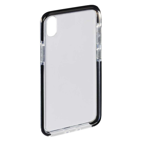 Чехол (клип-кейс) HAMA Protector, для Apple iPhone X/XS, прозрачный/белый [00185145] HAMA