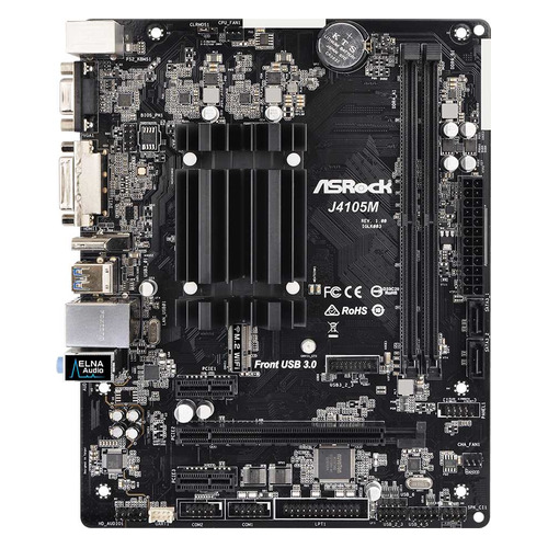 Материнская плата ASROCK J4105M, mATX, Ret ASROCK