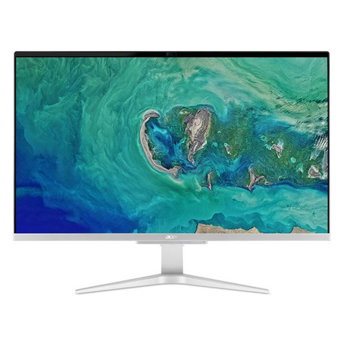 фото Моноблок acer aspire c27-865, 27", intel core i3 8130u, 4гб, 1000гб, nvidia geforce mx130 - 2048 мб, windows 10 home, серебристый и черный [dq.bcper.002]