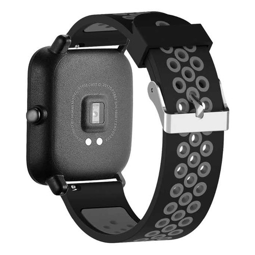 Ремешок DF xiSportband-01 для Xiaomi Amazfit Bip черный/серый (DF XISPORTBAND-01 (BLACK/GRAY)) DF