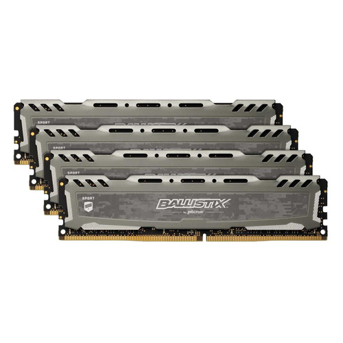 Модуль памяти CRUCIAL Ballistix Sport LT BLS4K16G4D26BFSB DDR4 - 4x 16Гб 2666, DIMM, Ret CRUCIAL