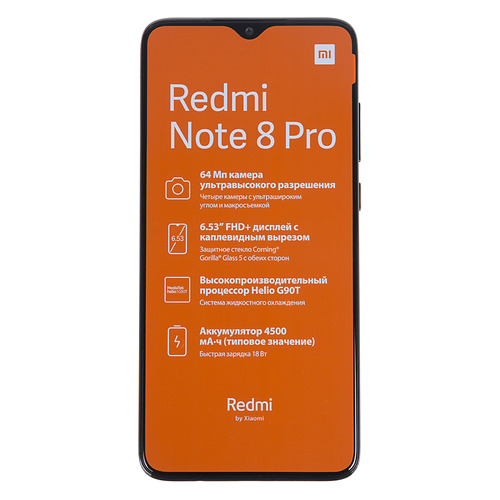 фото Смартфон xiaomi redmi note 8 pro 6/128gb, серый минеральный