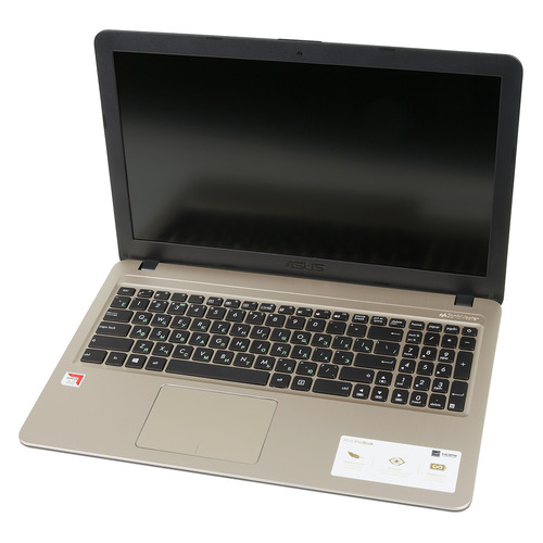 фото Ноутбук asus vivobook a540ba-dm493t, 15.6", amd a6 9225 2.6ггц, 4гб, 1000гб, amd radeon r4, windows 10, 90nb0iy1-m06590, черный