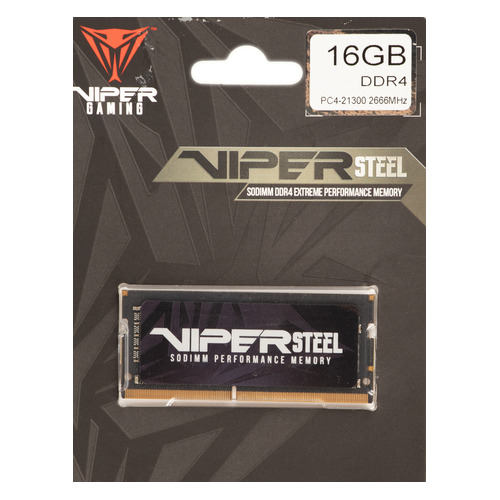 фото Модуль памяти patriot viper steel pvs416g266c8s ddr4 - 16гб 2666, so-dimm, ret