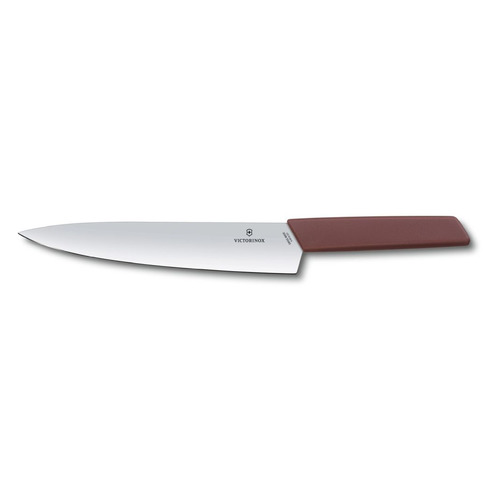 

Нож кухонный Victorinox Swiss Modern, разделочный, 220мм, заточка прямая, стальной, коричневый [6.9016.221b], Swiss Modern
