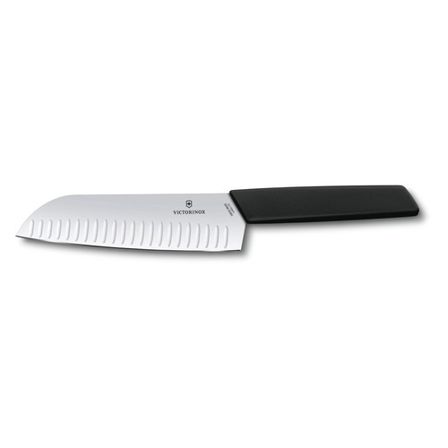 

Нож кухонный Victorinox Swiss Modern, сантоку, 170мм, стальной, черный [6.9053.17kb], Swiss Modern