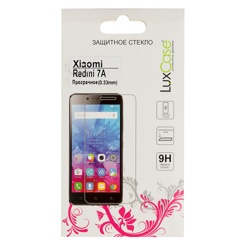 

Защитное стекло для экрана LuxCase для Xiaomi Redmi 7A 66.09 х 142.43 мм, прозрачная, 1 шт [82733], LuxCase
