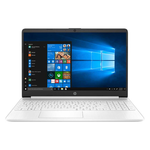 фото Ноутбук hp 15s-fq1010ur, 15.6", intel core i3 1005g1 1.2ггц, 4гб, 256гб ssd, intel uhd graphics , windows 10, 8pk10ea, белый