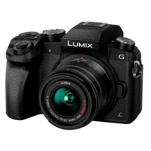 фото Фотоаппарат panasonic lumix dmc-g7kee-k kit ( lumix g vario 14-42мм/f3.5-5.6 asph/mega o.i.s.), черный