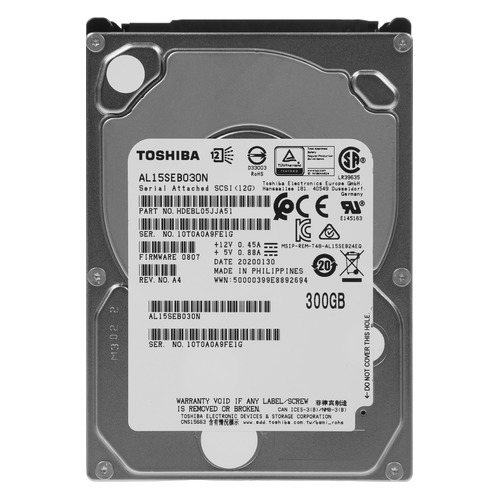 

Жесткий диск Toshiba SAS 3.0 300Gb AL15SEB030N (10500rpm) 128Mb 2.5", AL15SEB030N