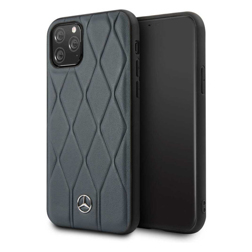 фото Чехол (клип-кейс) mercedes hard case, для apple iphone 11 pro max, темно-синий [mehcn65mulna] noname