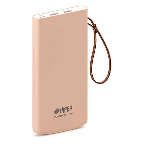 фото Внешний аккумулятор (power bank) hiper travel10k, 10000мaч, персиковый