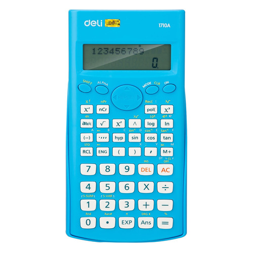 

Калькулятор Deli E1710A/BLU, 10+2-разрядный, синий, E1710A/BLU