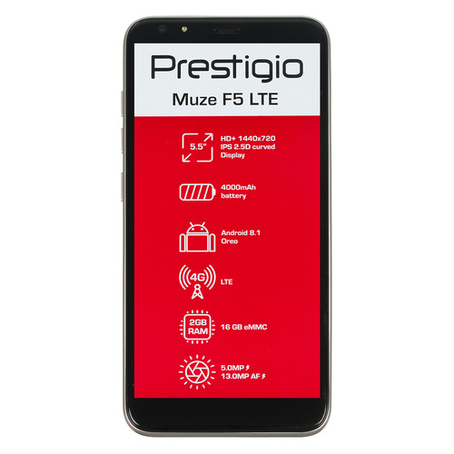 

Смартфон PRESTIGIO Muze F5 LTE 16Gb, золотистый