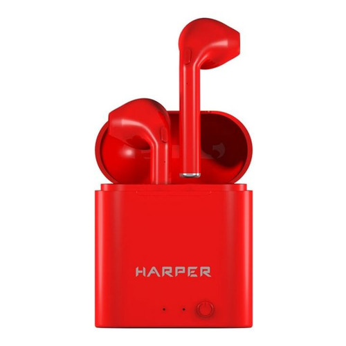 фото Наушники с микрофоном harper hb-508, bluetooth, вкладыши, красный [h00002579]