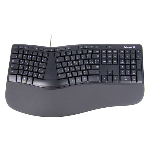 

Клавиатура Microsoft Ergonomic, USB, c подставкой для запястий, черный [lxm-00011], Ergonomic