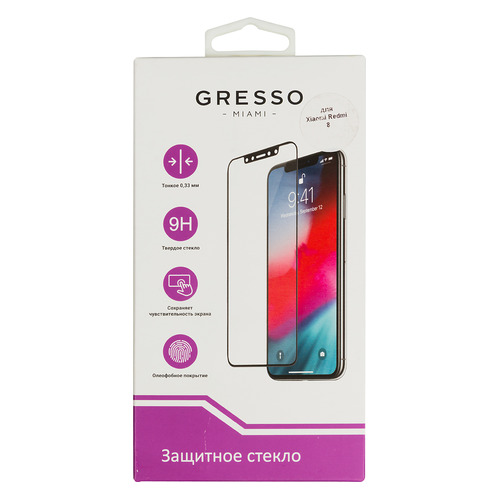 

Защитное стекло для экрана GRESSO для Xiaomi Redmi 8, 1 шт, прозрачный [gr19ptg167]